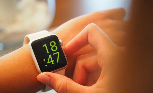 A watch showing out of office hours