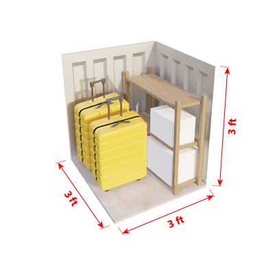 A 9 SQ FT storage unit